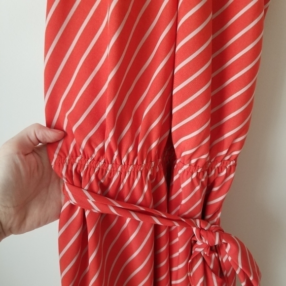 Express Orange and Cream Striped Halter Shift Dress with Keyhole Detail, Size XS - Picture 10 of 10